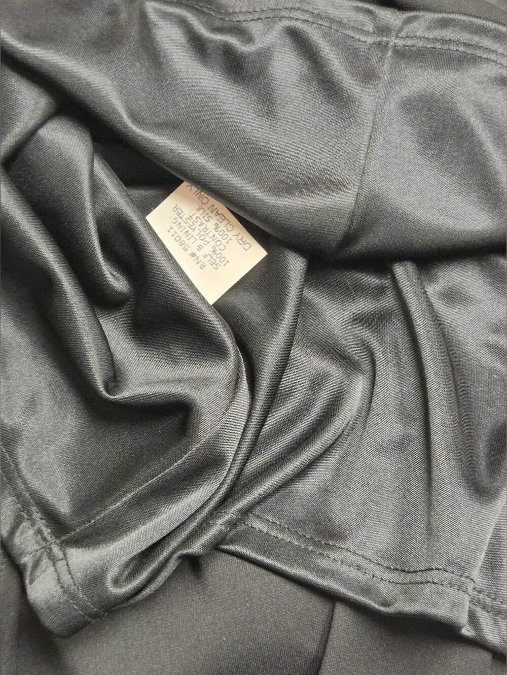 David Meister Black Silk Trim Keyhole Back Midi Dress Size 12